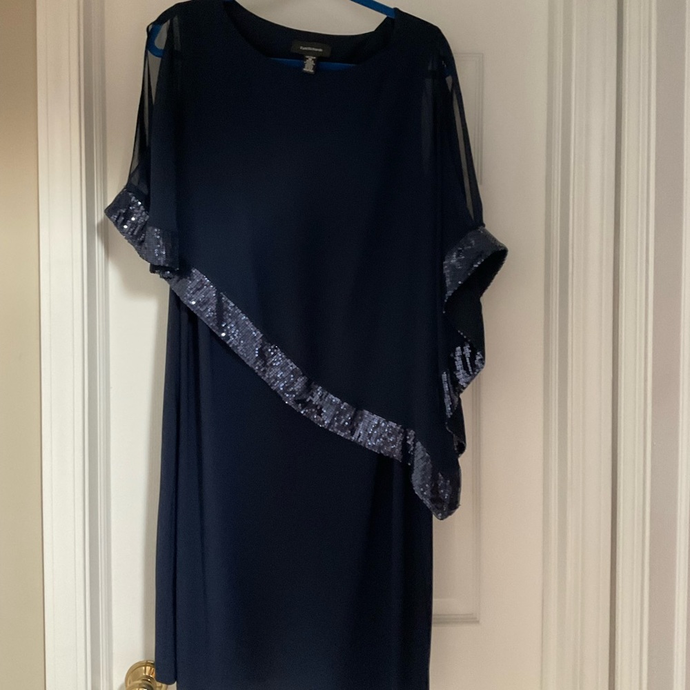 Navy Blue Dressy Dress with sequins.